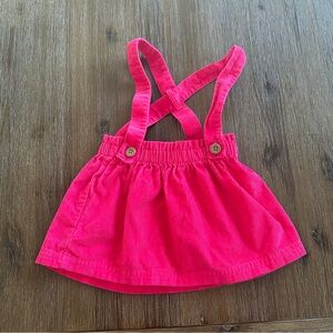 4/20$ Carter's Pink Corduroy Baby Skirt with Straps size 9 months